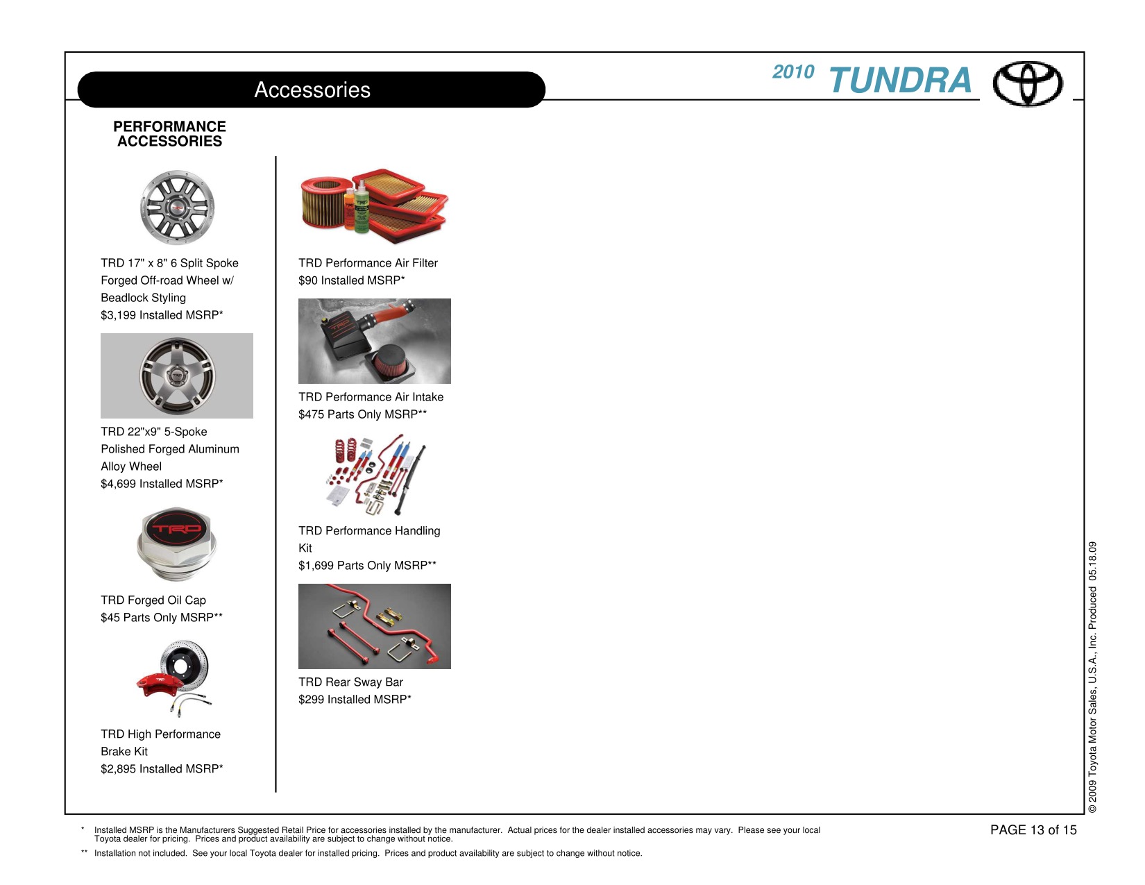2010 Toyota Tundra CM 4x4 Brochure Page 12
